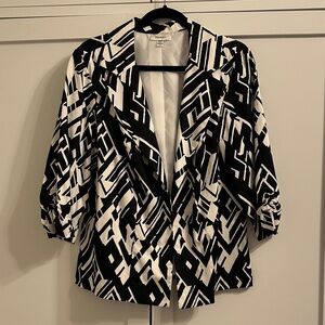 Dressbarn Monochrome Patterned Jacket